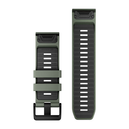 QuickFit® 26 Watch Bands Willow/Graphite Silicone