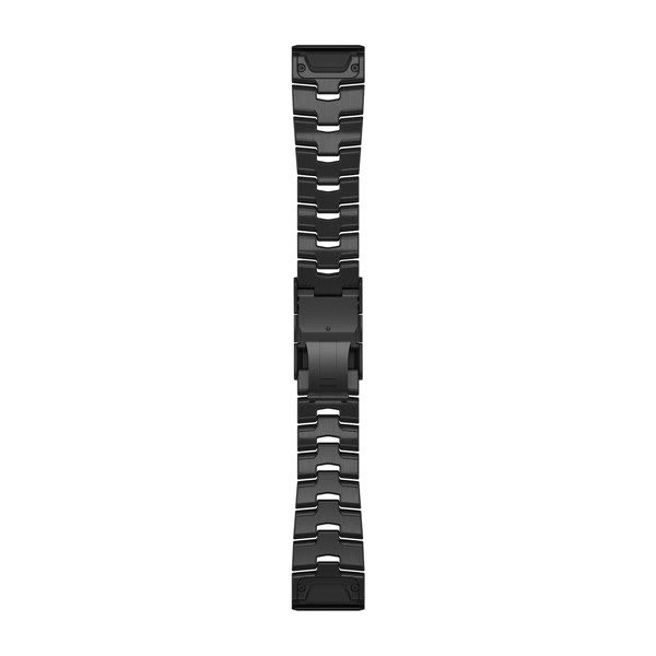 QuickFit® 26 Watch Bands Vented Titanium Bracelet with Carbon Gray DLC Coating