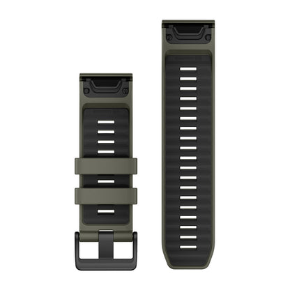 QuickFit® 26 Watch Bands Olive Drab/Black Silicone