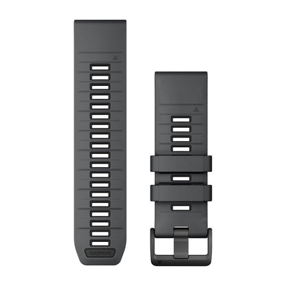 QuickFit® 26 Watch Bands Slate Gray/Black Silicone