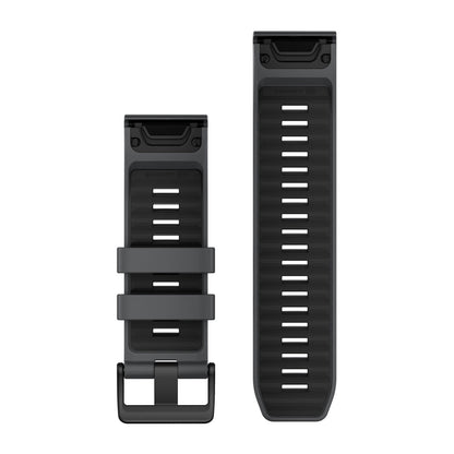 QuickFit® 26 Watch Bands Slate Gray/Black Silicone