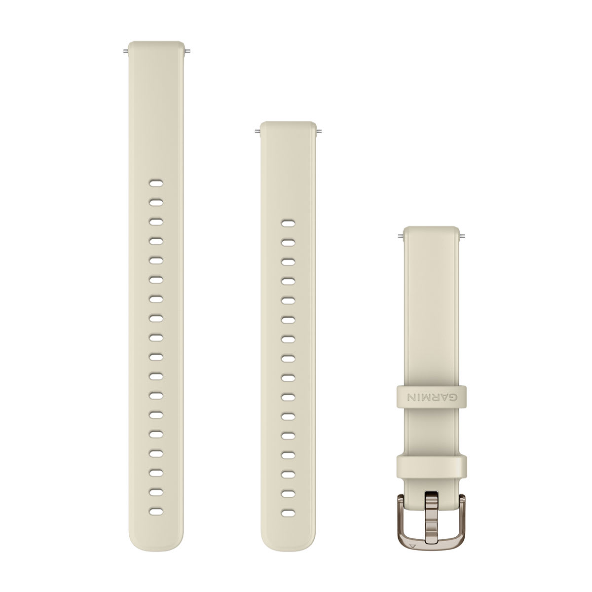 Lily® 2 Bands Coconut Silicone with Cream Gold Hardware