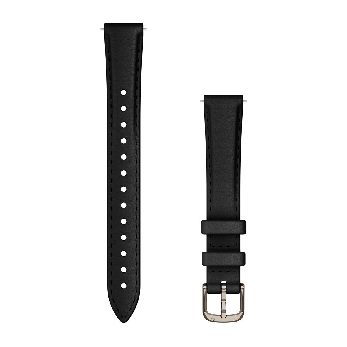 Lily® 2 Bands Black Leather with Cream Gold Hardware