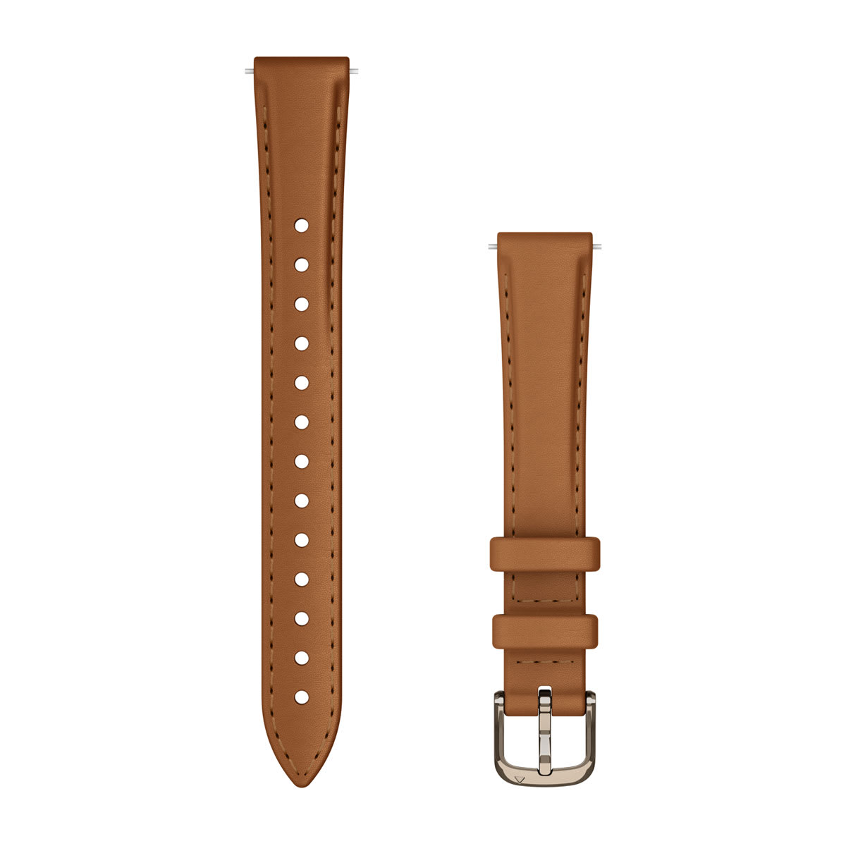 Lily® 2 Bands Tan Leather with Cream Gold Hardware