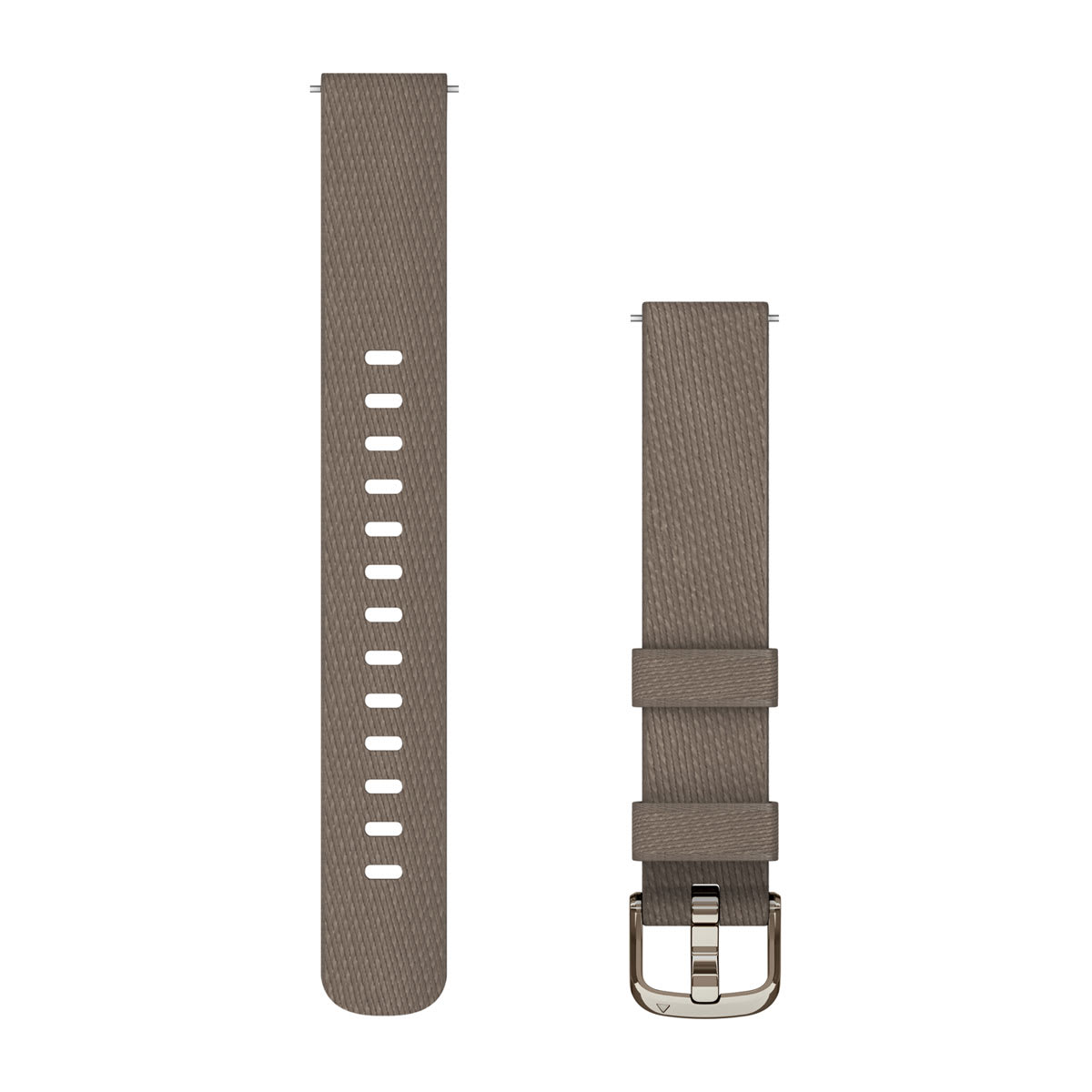 Lily® 2 Bands Coffee Nylon with Cream  Gold Hardware