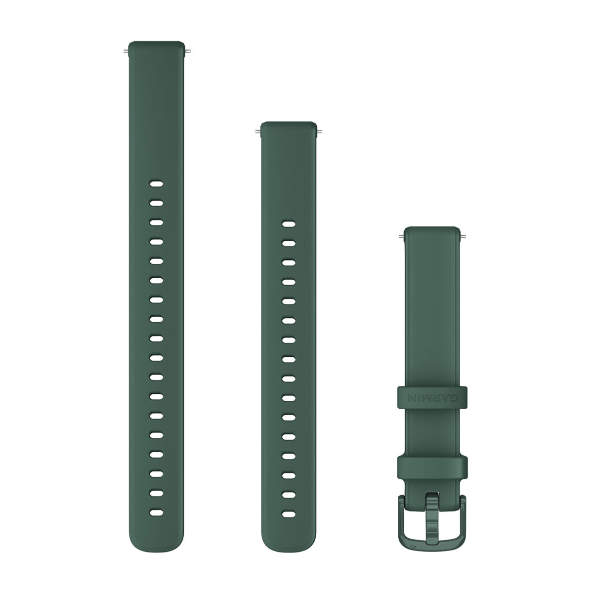 Lily® 2 Bands Jasper Green Silicone with Jasper Green Hardware