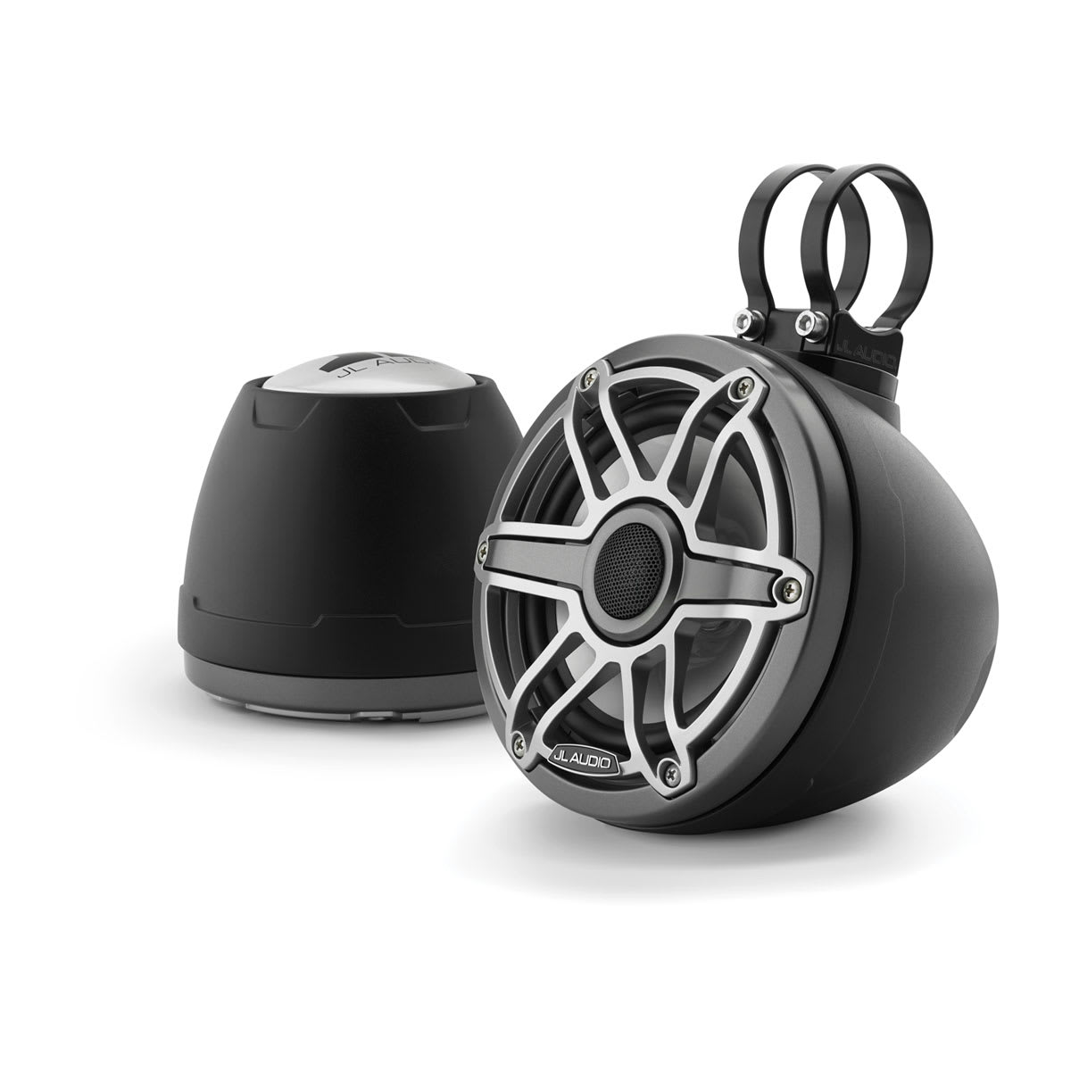 JL Audio® VeX™ Enclosed System M6 6.5\" with Titanium Sport Grille (M6-650VEX-Mb-S-GmTi)