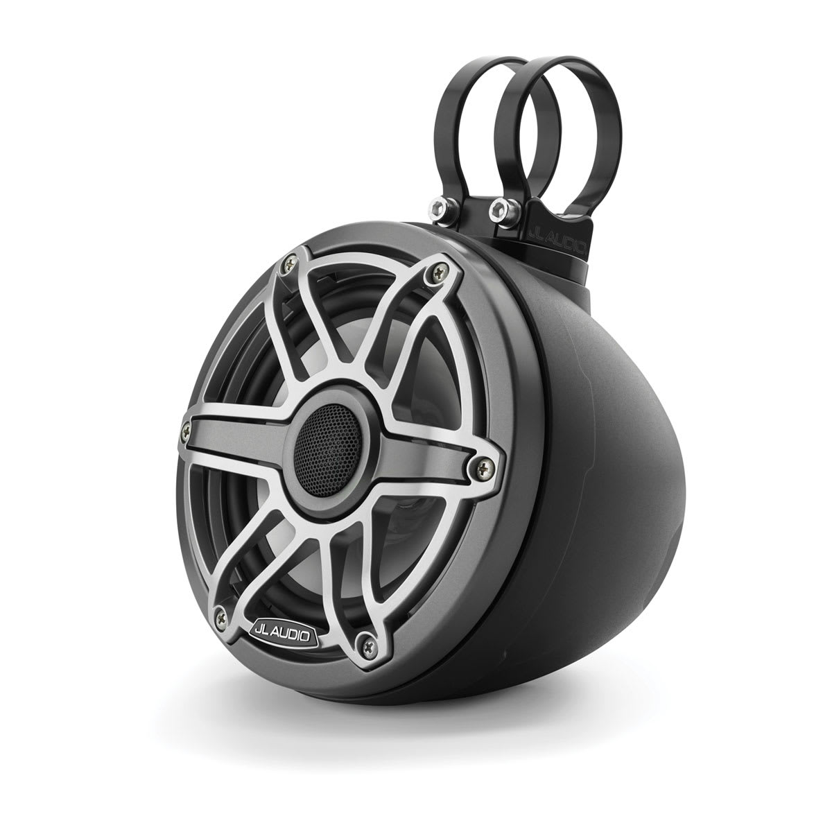 JL Audio® VeX™ Enclosed System M6 6.5\" with Titanium Sport Grille (M6-650VEX-Mb-S-GmTi)