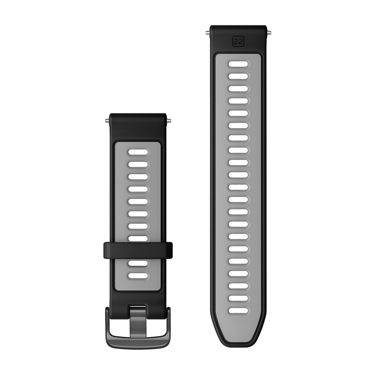 Forerunner® Watch Bands (22 mm) (Forerunner® 955) Black/Powder Gray with Slate Hardware