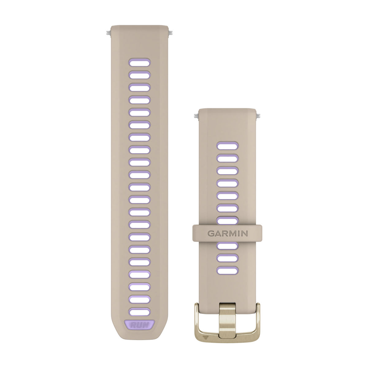 Forerunner® Watch Bands (22 mm) (Forerunner® 955) French Gray/Translucent Indigo with Soft Gold Hardware