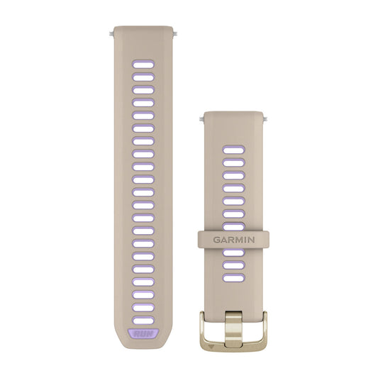 Forerunner® Watch Bands (22 mm) (Forerunner® 955) French Gray/Translucent Indigo with Soft Gold Hardware