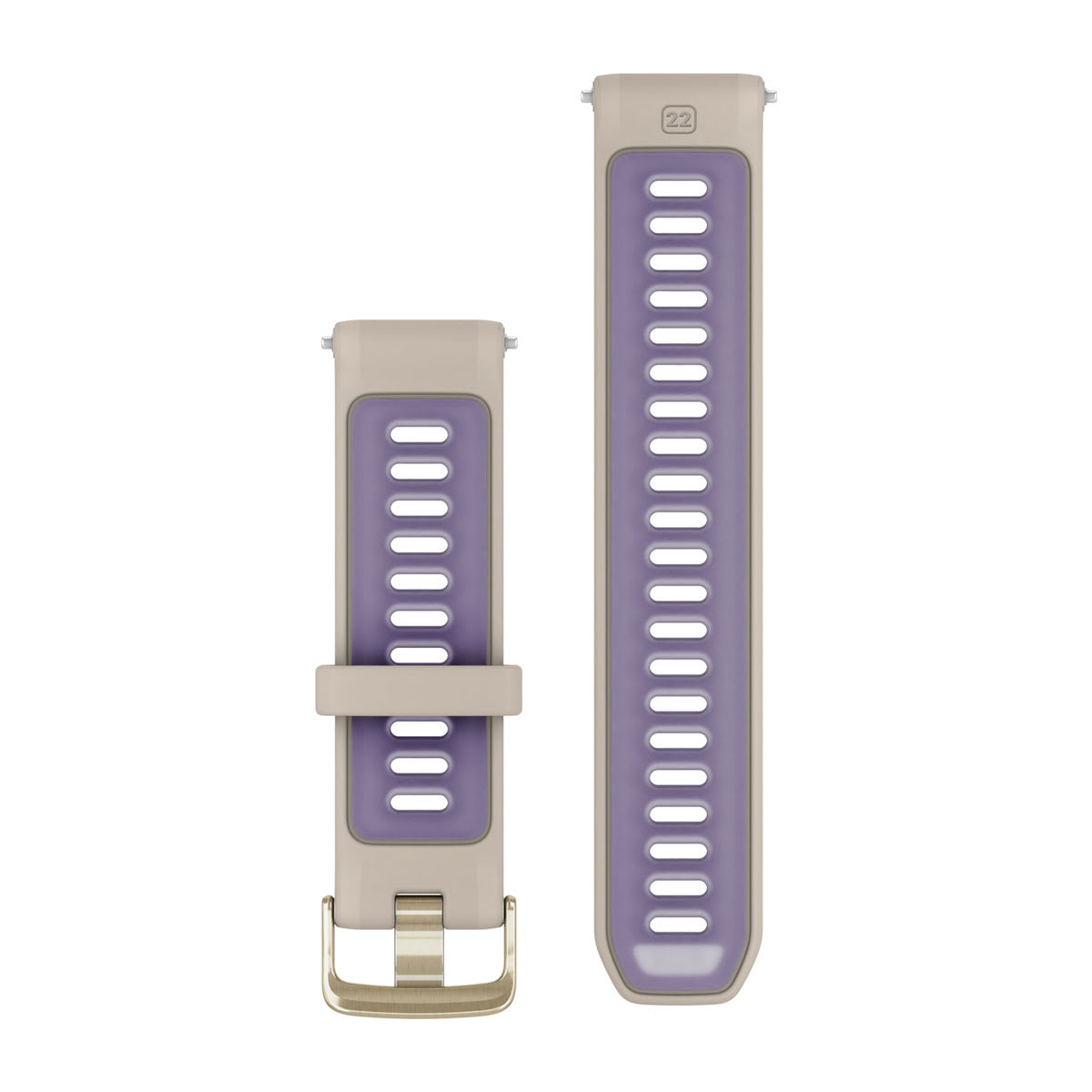 Forerunner® Watch Bands (22 mm) (Forerunner® 955) French Gray/Translucent Indigo with Soft Gold Hardware