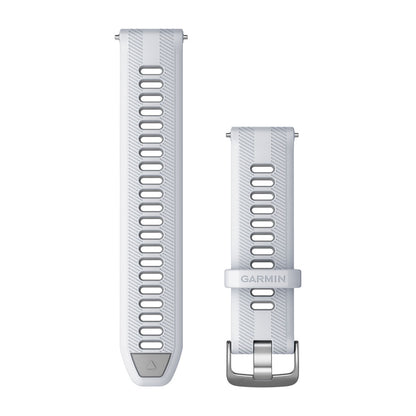 Forerunner® Watch Bands (22 mm) (Forerunner® 955) Whitestone/Powder Gray with Silver Hardware