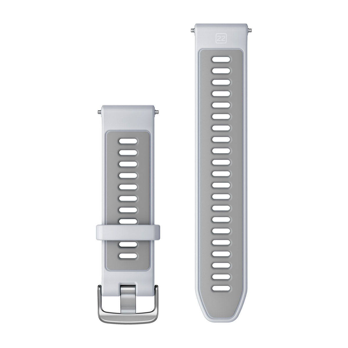 Forerunner® Watch Bands (22 mm) (Forerunner® 955) Whitestone/Powder Gray with Silver Hardware