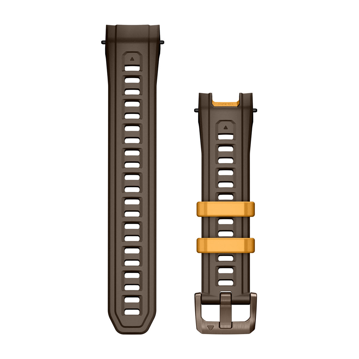 22 mm Watch Bands (Instinct® 3 - 45 mm/Instinct Crossover AMOLED) Cocoa Silicone with Metal Buckle (Instinct® 3 - 45 mm/Instinct Crossover AMOLED)
