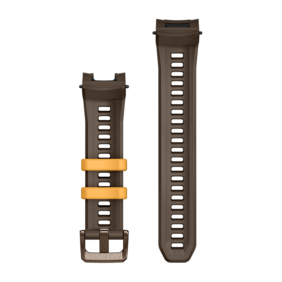 22 mm Watch Bands (Instinct® 3 - 45 mm/Instinct Crossover AMOLED) Cocoa Silicone with Metal Buckle (Instinct® 3 - 45 mm/Instinct Crossover AMOLED)