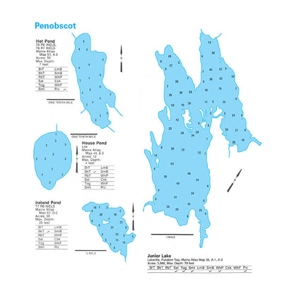 Maine Fishing Depth Maps Maine Fishing Depth Maps