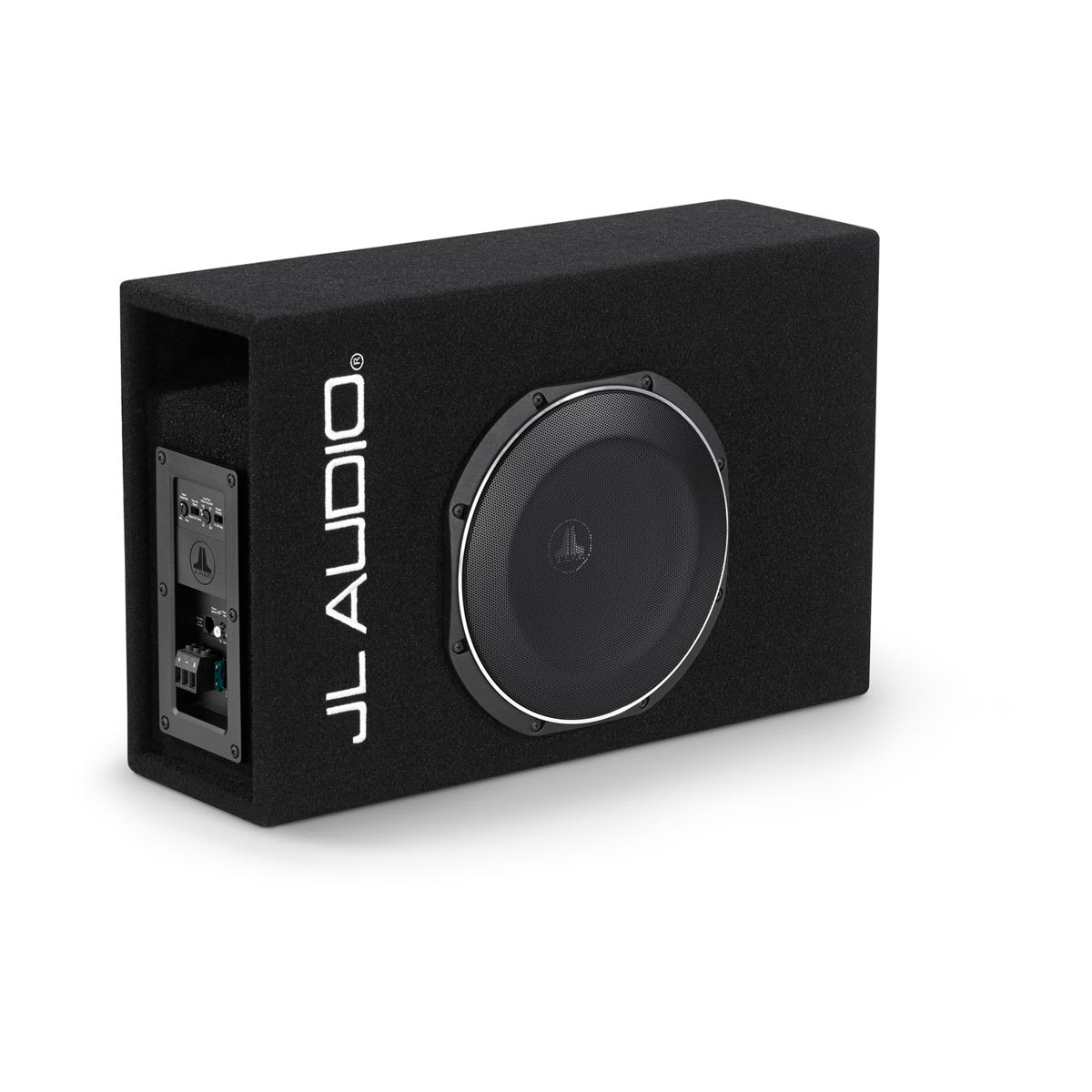 JL Audio MicroSub+™ TW1 Enclosed Car Subwoofer Single 10\" TW1 Subwoofer and Built-in Amplifier (ACP110LG-TW1)