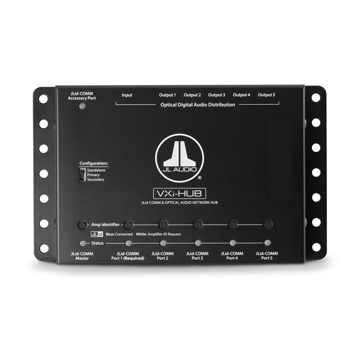 JL Audio JLid™ Communication and Optical Audio Network Hub for VXi Amplifiers (VXi-HUB) JL Audio JLid™ Communication and Optical Audio Network Hub for VXi Amplifiers (VXi-HUB)