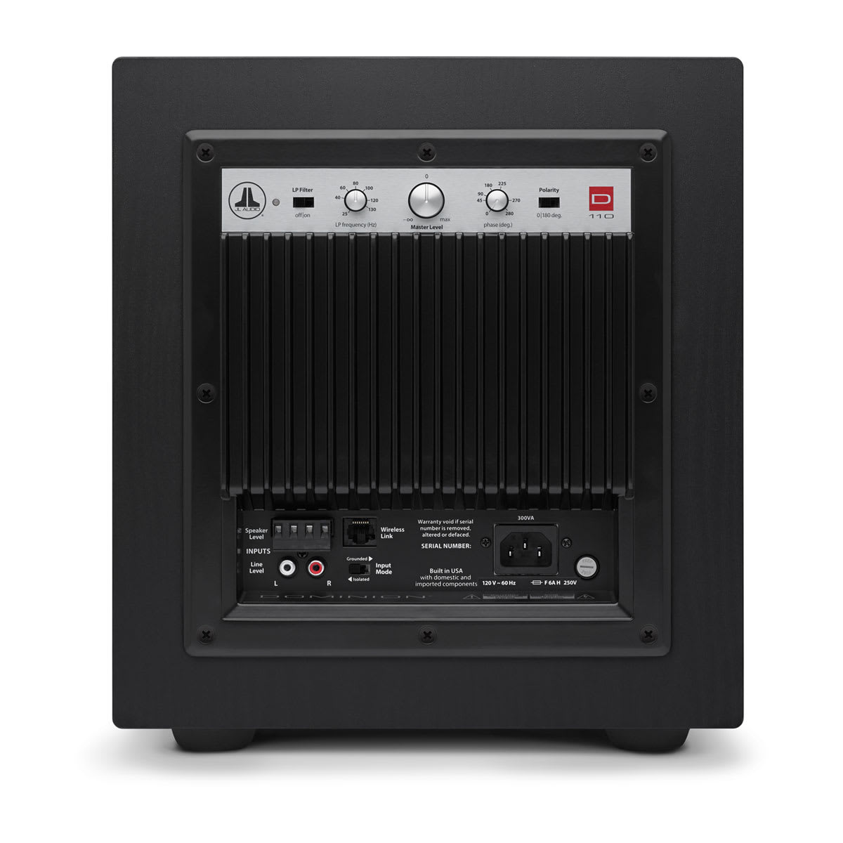 JL Audio Dominion® Powered Subwoofer (96281) 10\" with Black Ash Finish (d110-ASH)