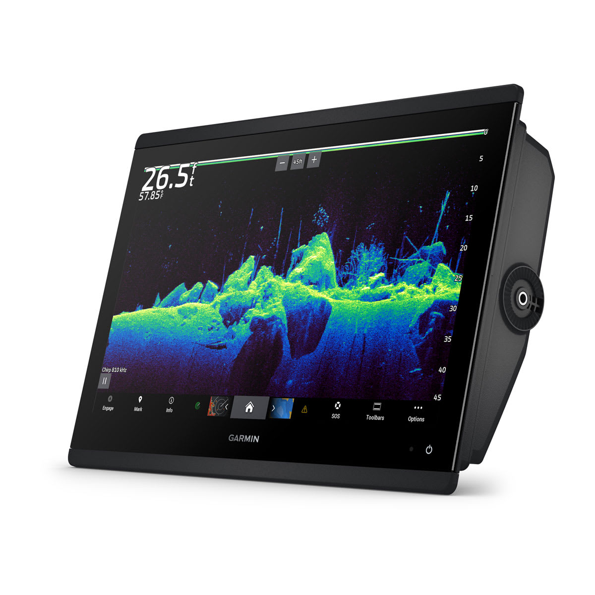 GPSMAP® 1643xsv SideVü, ClearVü and Traditional CHIRP Sonar with Mapping