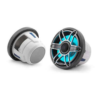 JL Audio® M6 Marine  Speakers 8.8\" with LED and Titanium Sport Grille (M6-880X-S-GmTi-i)