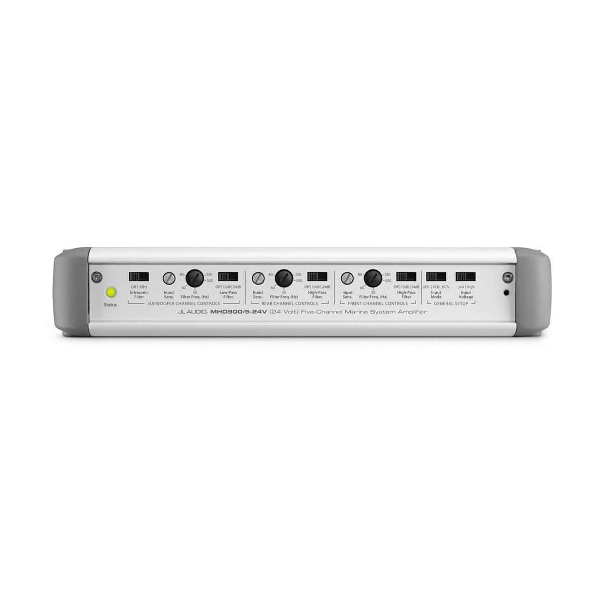 JL Audio® MHD Marine Amplifier 5 Channel Full-Range Marine System Amplifier (900 watts for 24 volt Systems) (MHD900/5-24V)