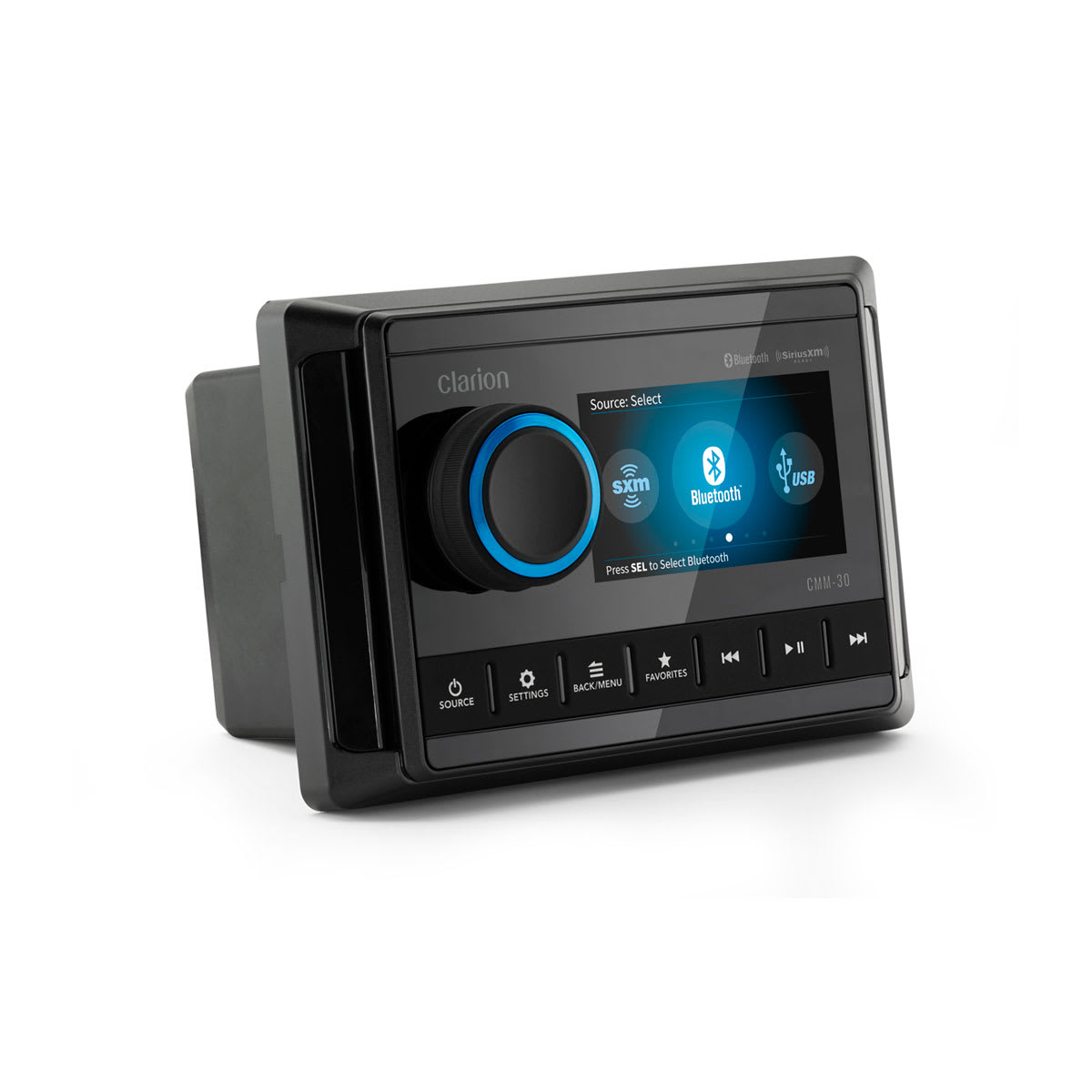 Clarion® Marine Source Unit With LCD Display (CMM-30)