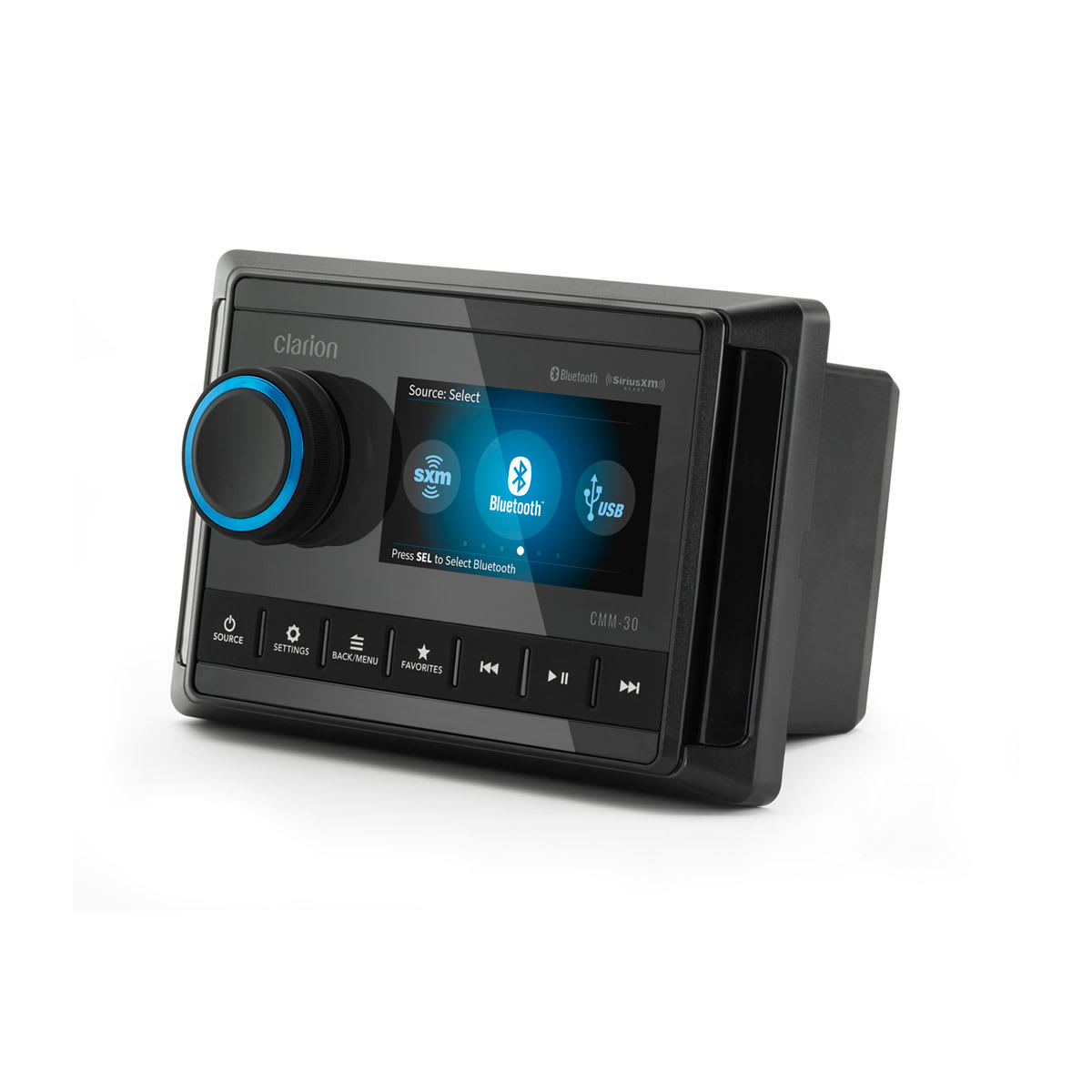 Clarion® Marine Source Unit With LCD Display (CMM-30)