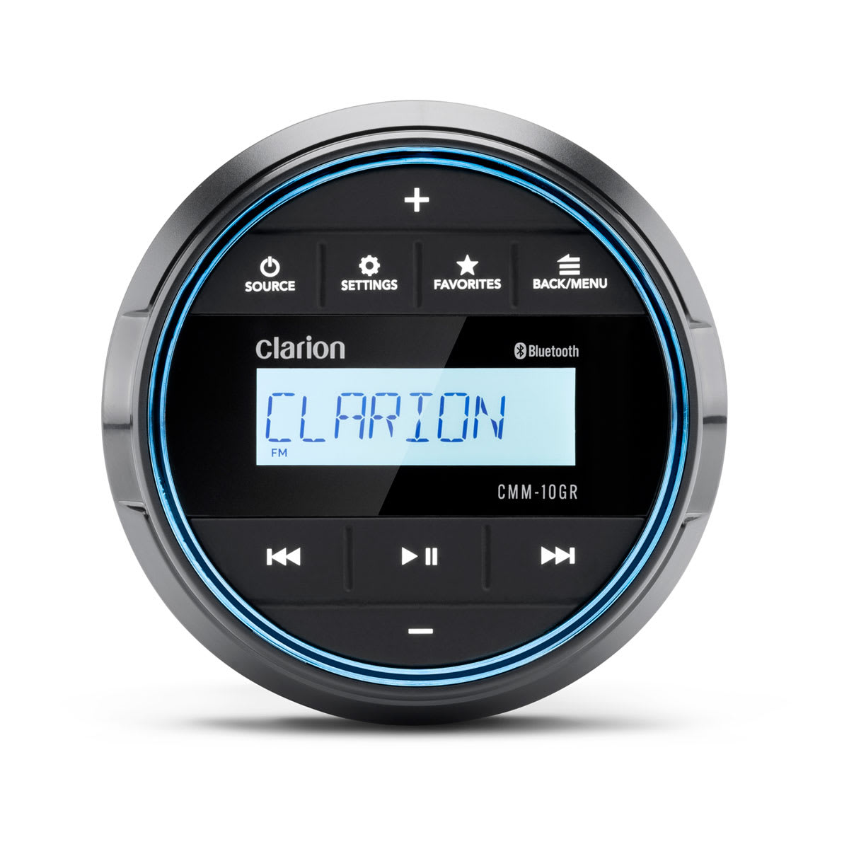 Clarion® Marine Compact Source Unit 3\" Gauge Hole with LCD Display (CMM-10GR)