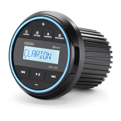 Clarion® Marine Compact Source Unit 3\" Gauge Hole with LCD Display (CMM-10GR)
