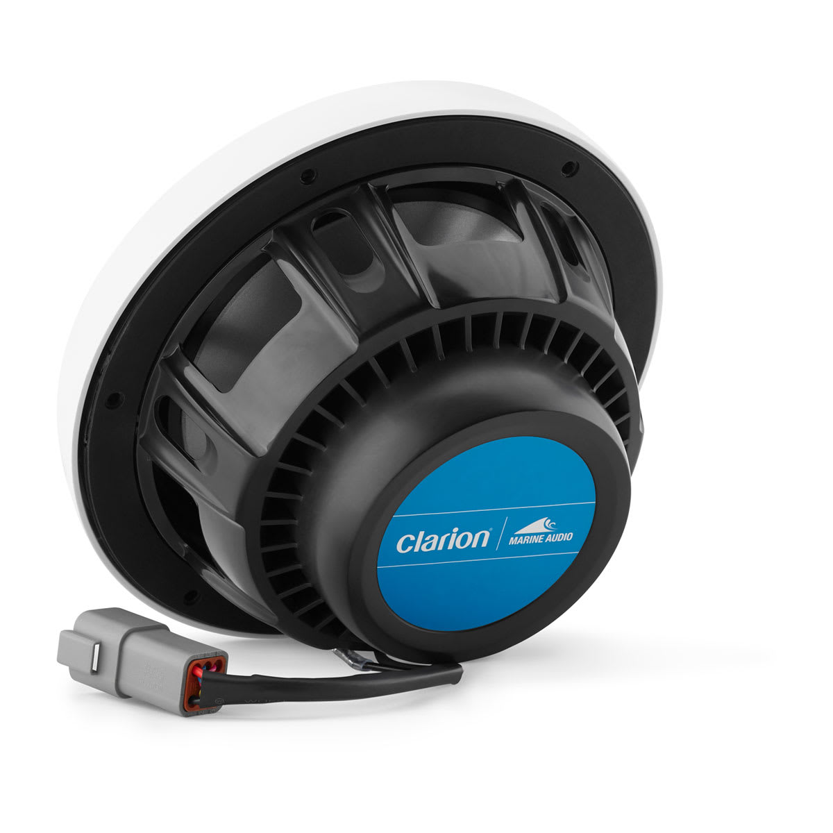Clarion® CMSP Marine Speakers 7.7\" with LED and White  and Gray Sport Grille (CMSP-771RGB-SWG)