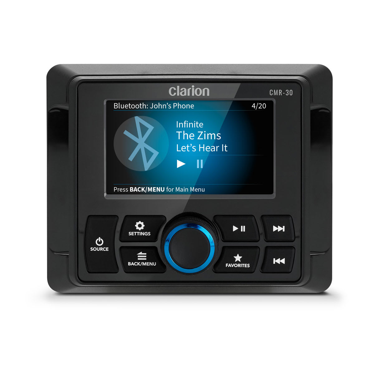 Clarion® Marine CMR-30 Wired Remote With Full-color LCD Dispaly (CMR-30)