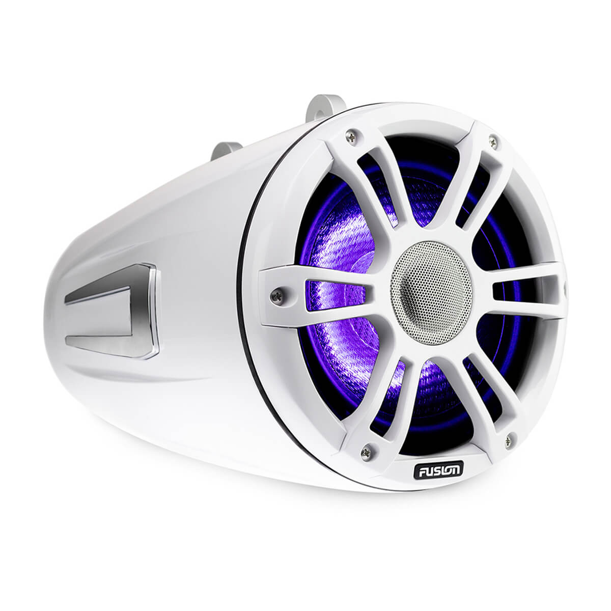 Fusion® Signature Series 3 Marine Wake Tower Speakers 6.5\" 230 Watt Sports White Marine Wake Tower Speakers (Pair) with CRGBW