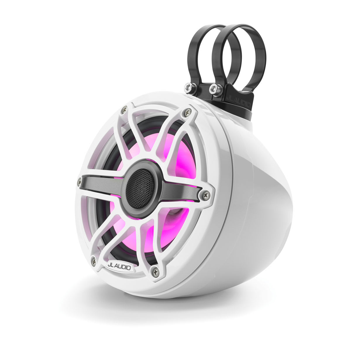 JL Audio® VeX™ Enclosed System M6 6.5\" with LED and White Sport Grille (M6-650VEX-Gw-S-GwGw-i)
