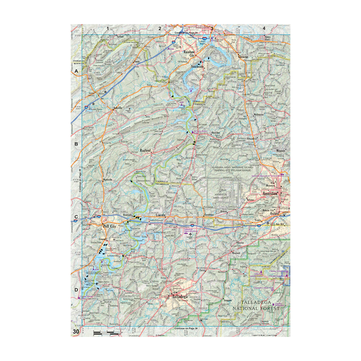 DeLorme® Atlas & Gazetteer Paper Maps Alabama