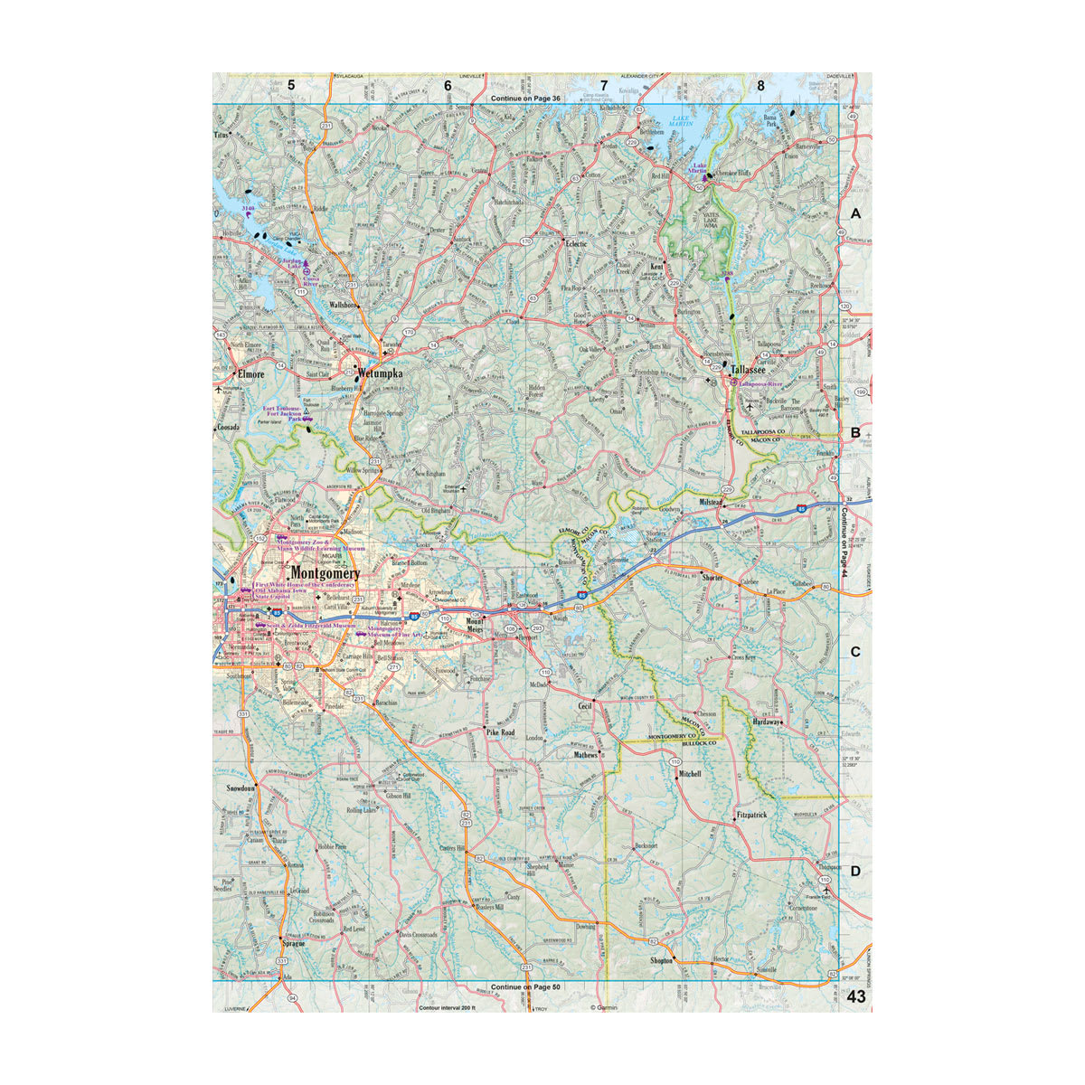 DeLorme® Atlas & Gazetteer Paper Maps Alabama