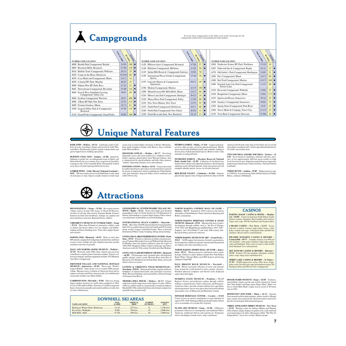 DeLorme® Atlas & Gazetteer Paper Maps North Dakota