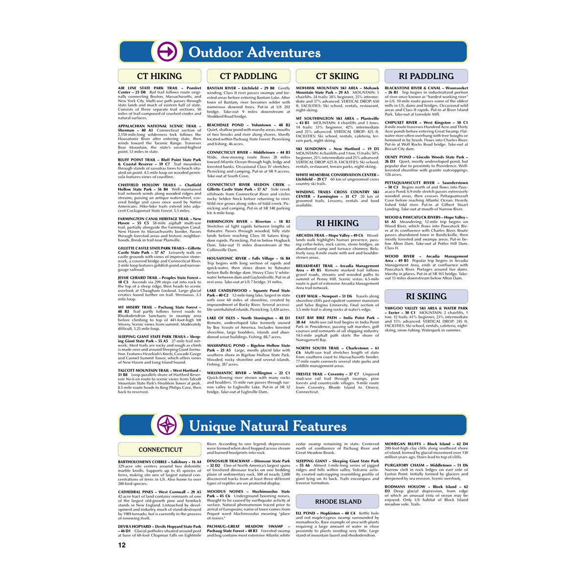 DeLorme® Atlas & Gazetteer Paper Maps Connecticut and Rhode Island