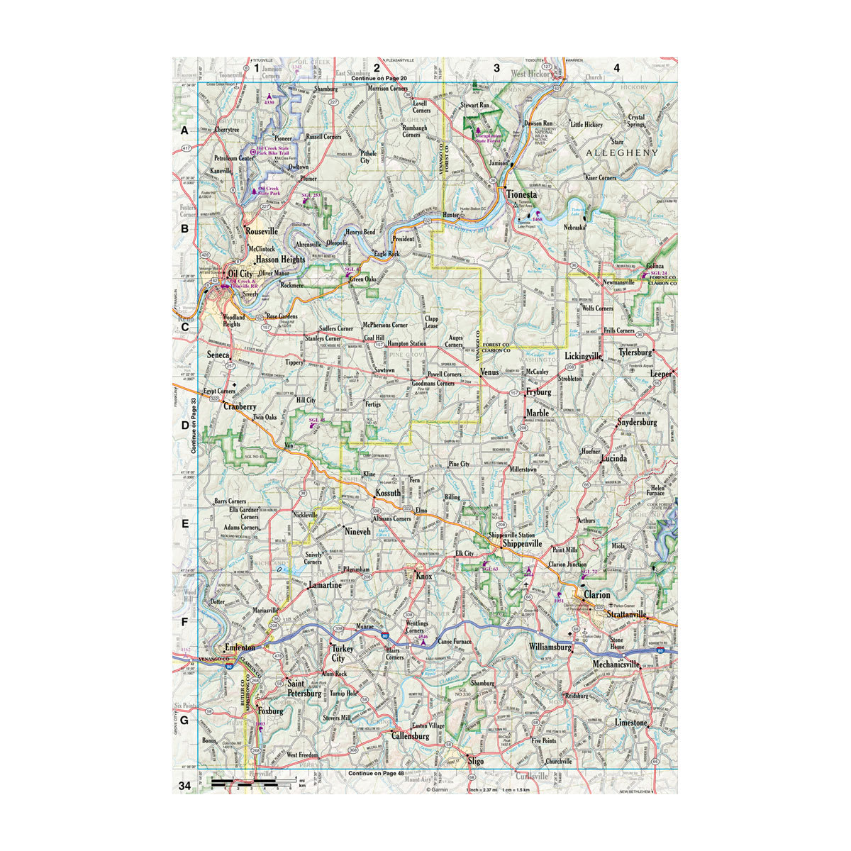 DeLorme® Atlas & Gazetteer Paper Maps Pennsylvania