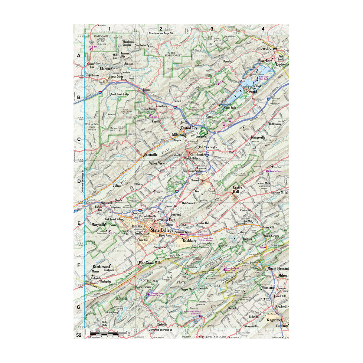DeLorme® Atlas & Gazetteer Paper Maps Pennsylvania