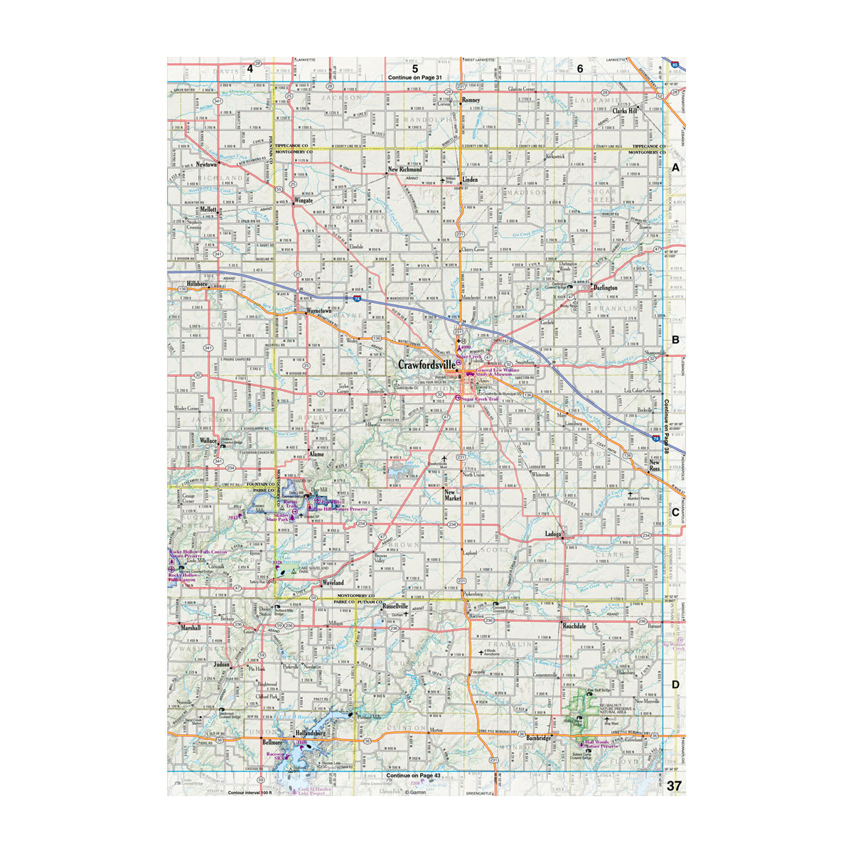 DeLorme® Atlas & Gazetteer Paper Maps Indiana