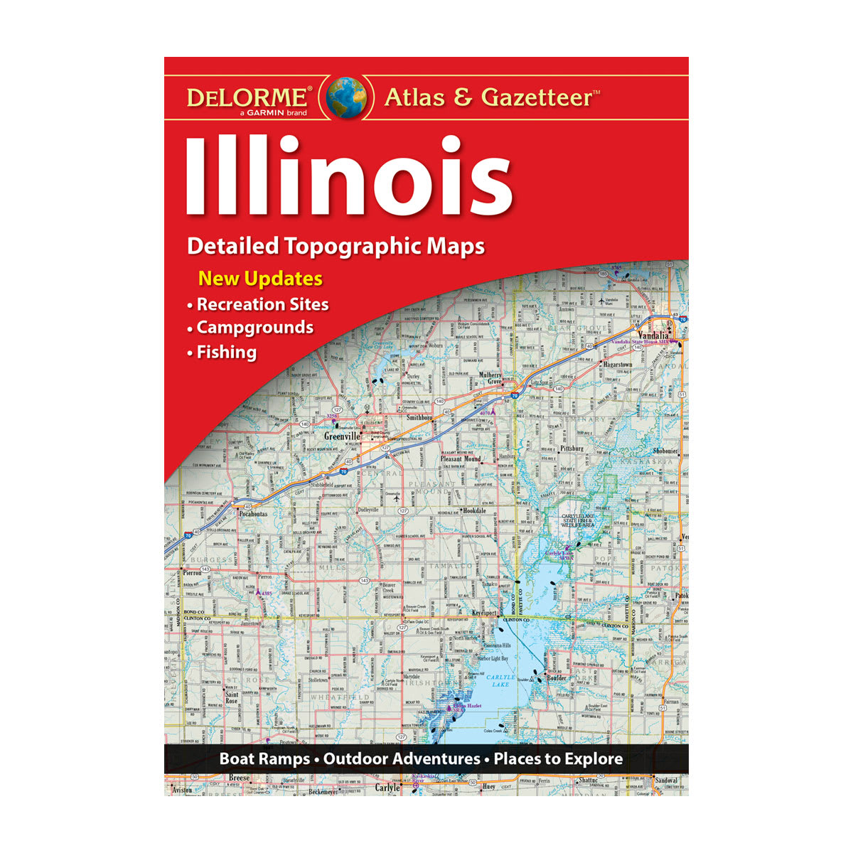 DeLorme® Atlas & Gazetteer Paper Maps Illinois