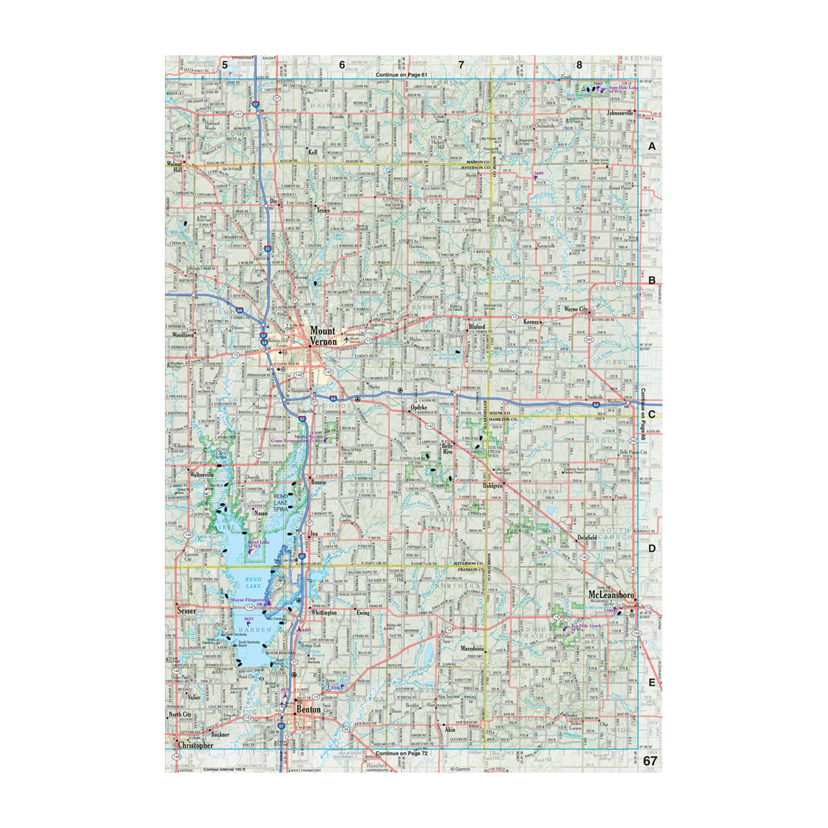 DeLorme® Atlas & Gazetteer Paper Maps Illinois