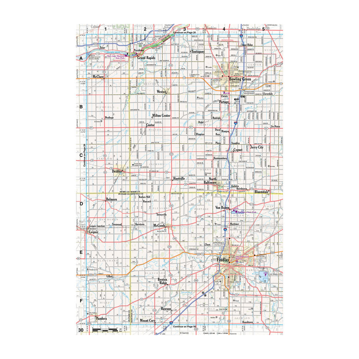 DeLorme® Atlas & Gazetteer Paper Maps Ohio