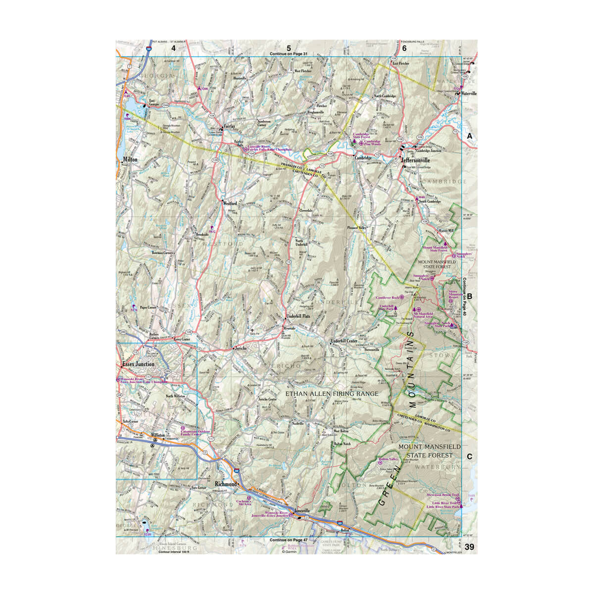DeLorme® Atlas & Gazetteer Paper Maps New Hampshire/Vermont