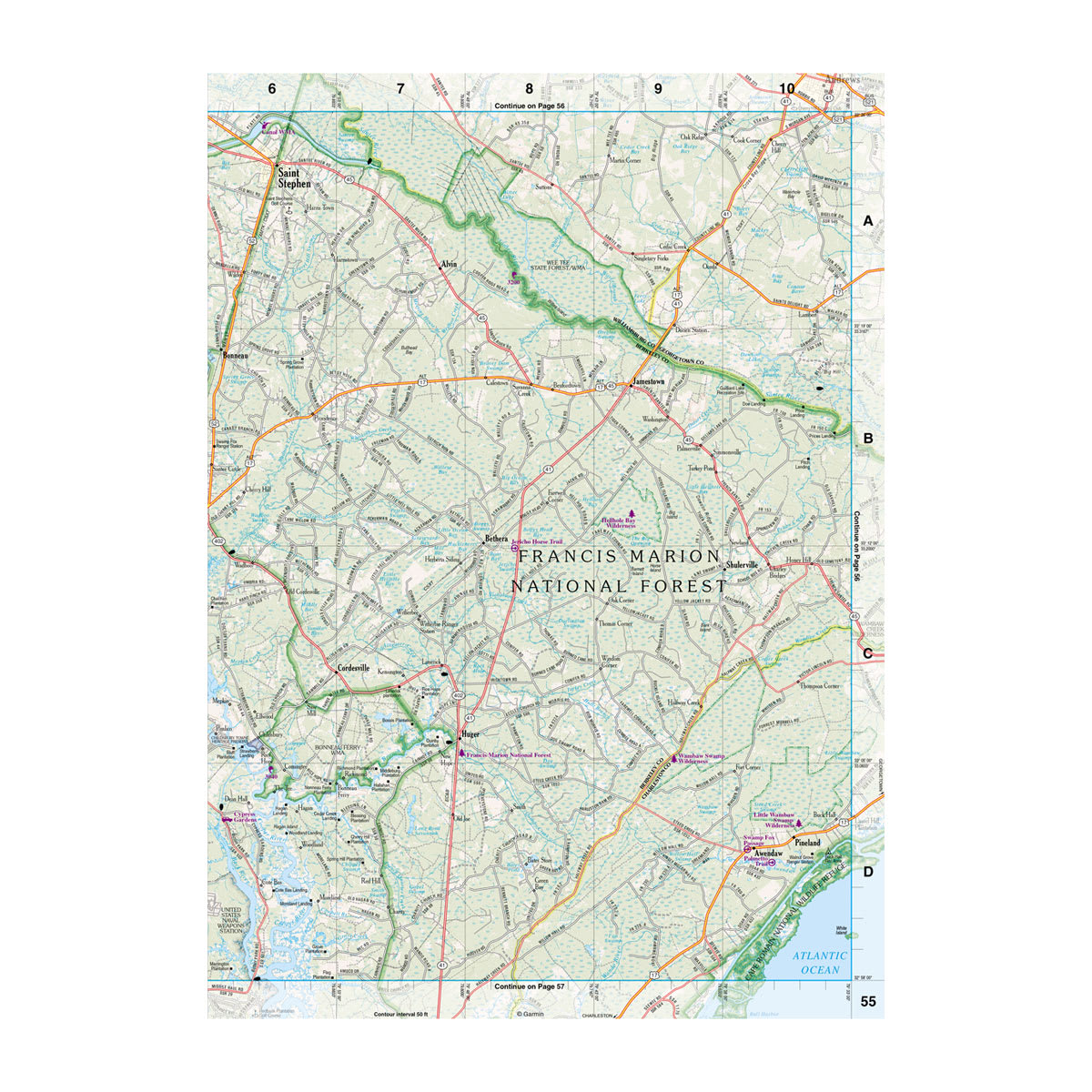 DeLorme® Atlas & Gazetteer Paper Maps South Carolina