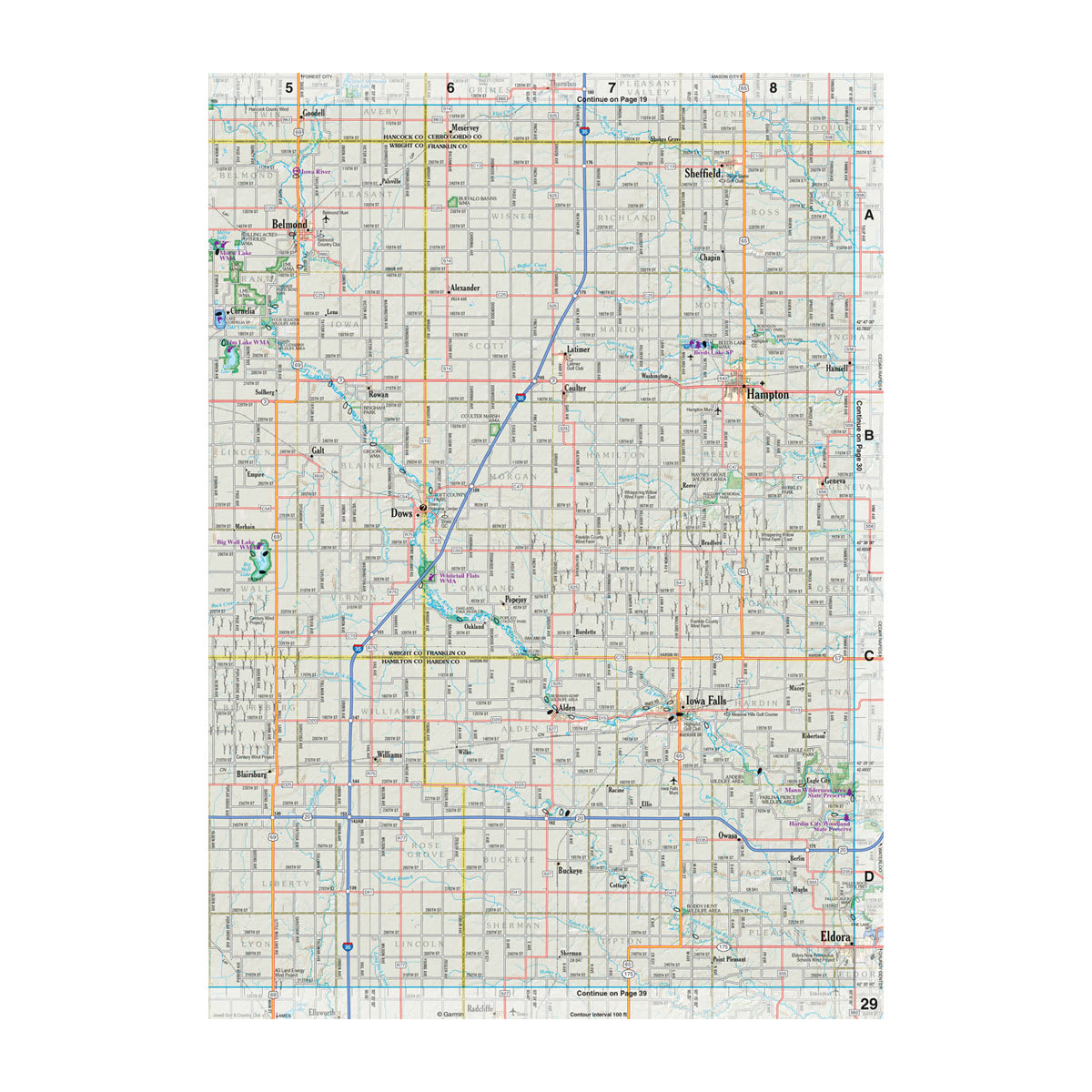 DeLorme® Atlas & Gazetteer Paper Maps Iowa