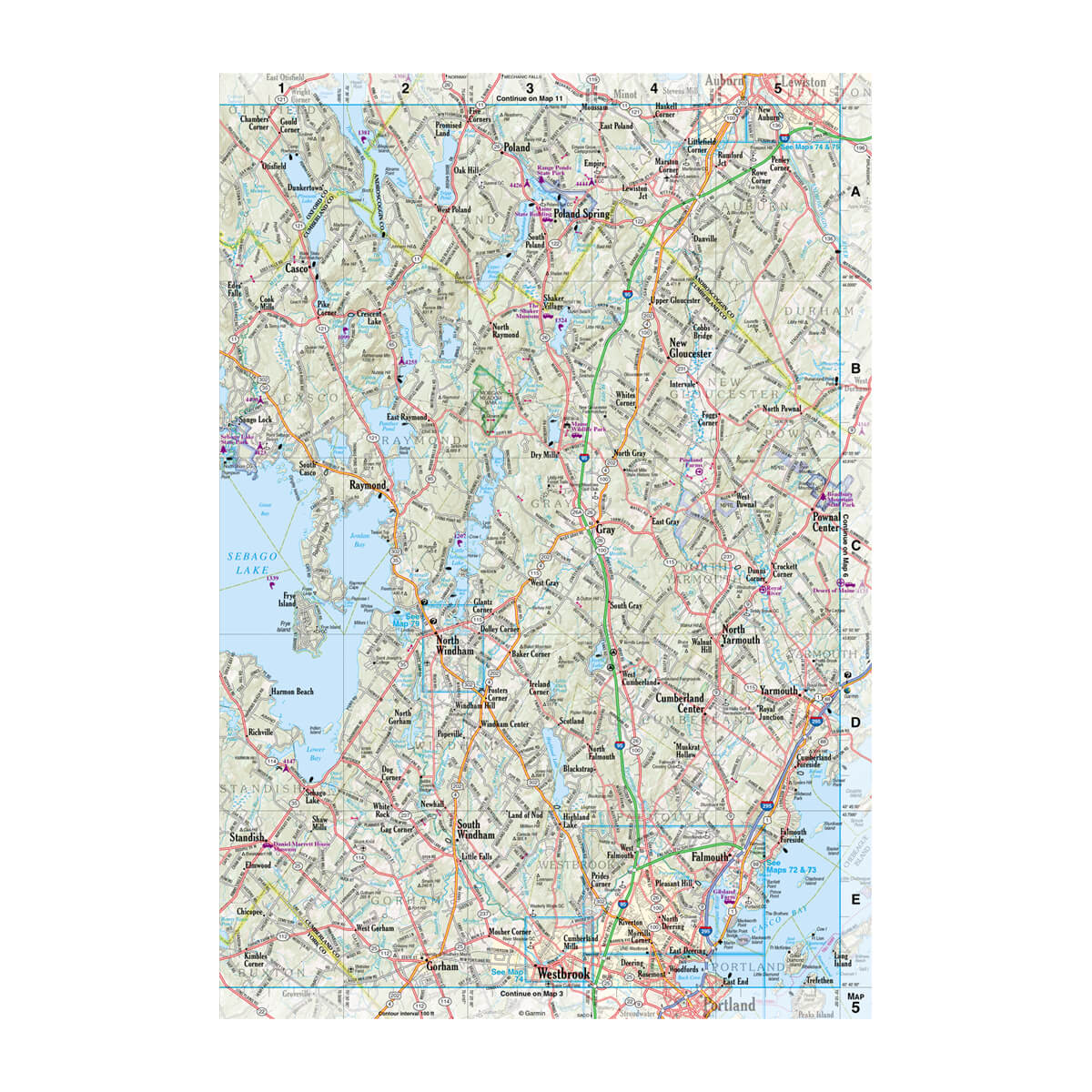 DeLorme® Atlas & Gazetteer Paper Maps Maine