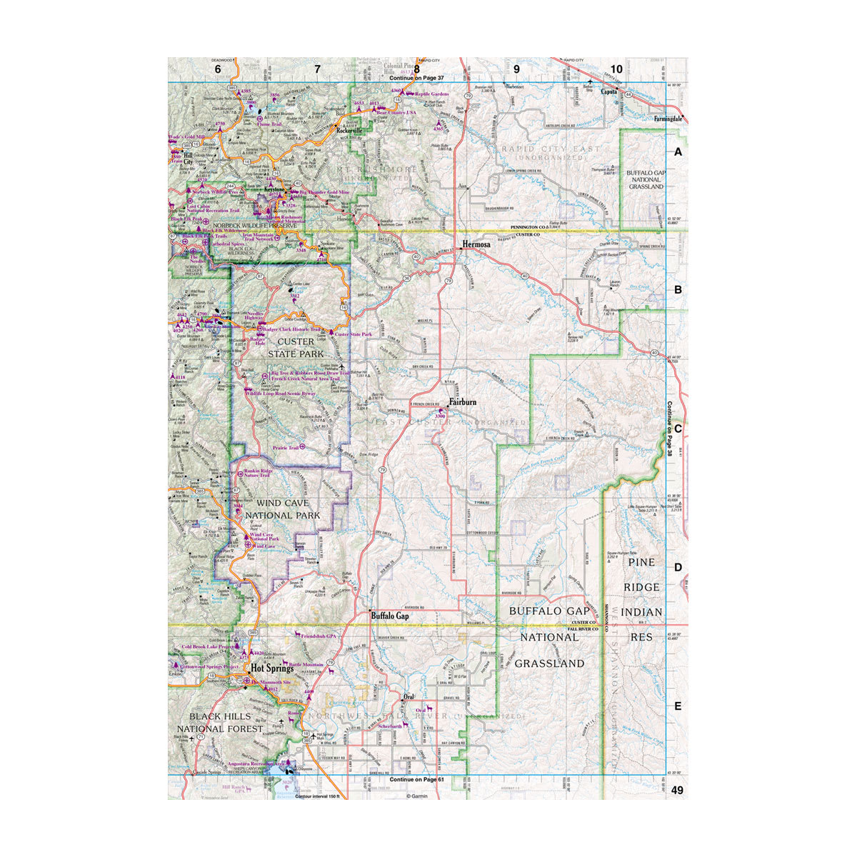 DeLorme® Atlas & Gazetteer Paper Maps South Dakota